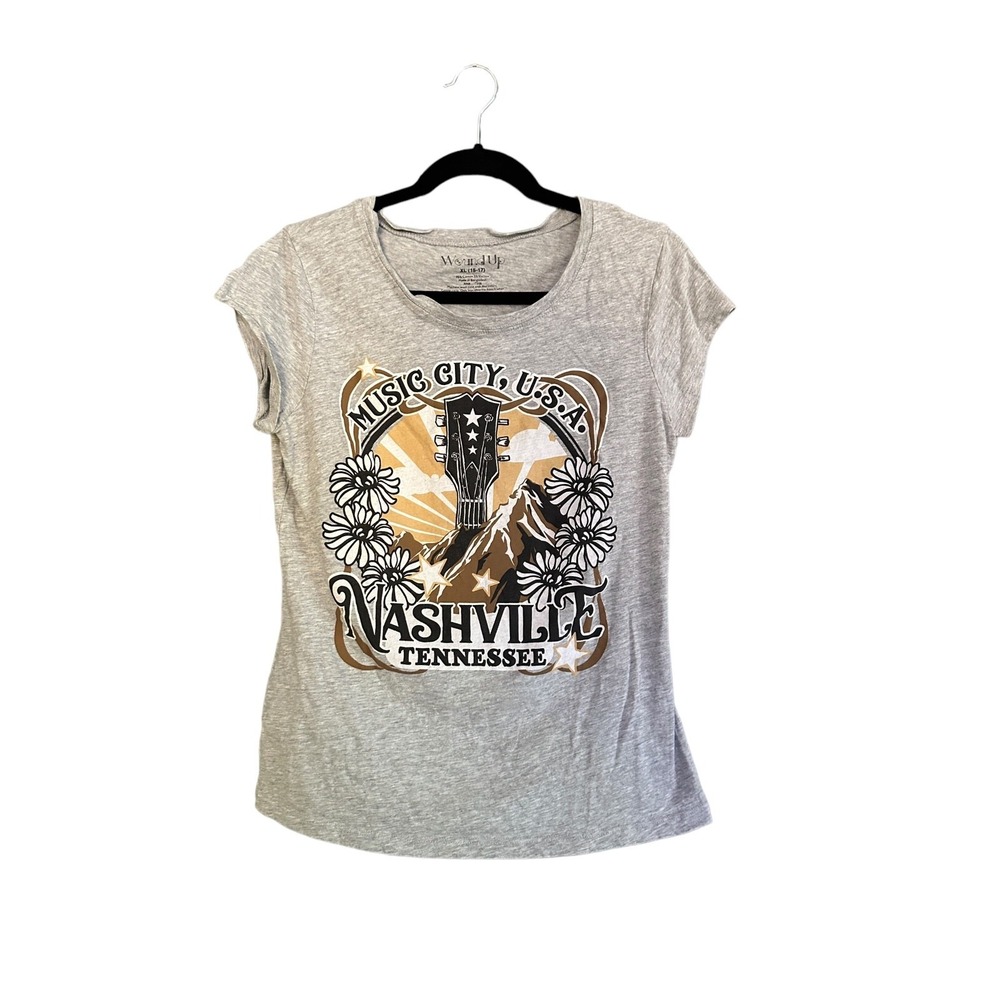 Wound Up Womens Gray T shirt XL 15-17 Nashville Tennessee graphic print